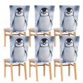thumbnail image 6 of Decorative Chair Back Cover One Size x2 Chair Cover Dining Chair Slipcovers Chair Back Decoration Festival Chair Decoration Super Lovely White Penguin, 6 of 6
