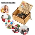 thumbnail image 3 of Yucurem Vintage Wood Hand Cranked Music Box Handcrafted Vintage Gift Mom To My Daughter (A), 3 of 7