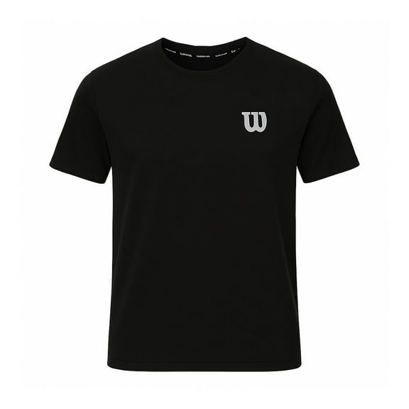 Playera Deportiva Wilson para Hombre Manga Corta Color Negro Talla EG