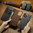 thumbnail image 3 of For iPhone 12 Pro DG.MING Crazy Horse Texture Detachable Magnetic Leather Phone Case,Grey,For iPhone 12 Pro, 3 of 9