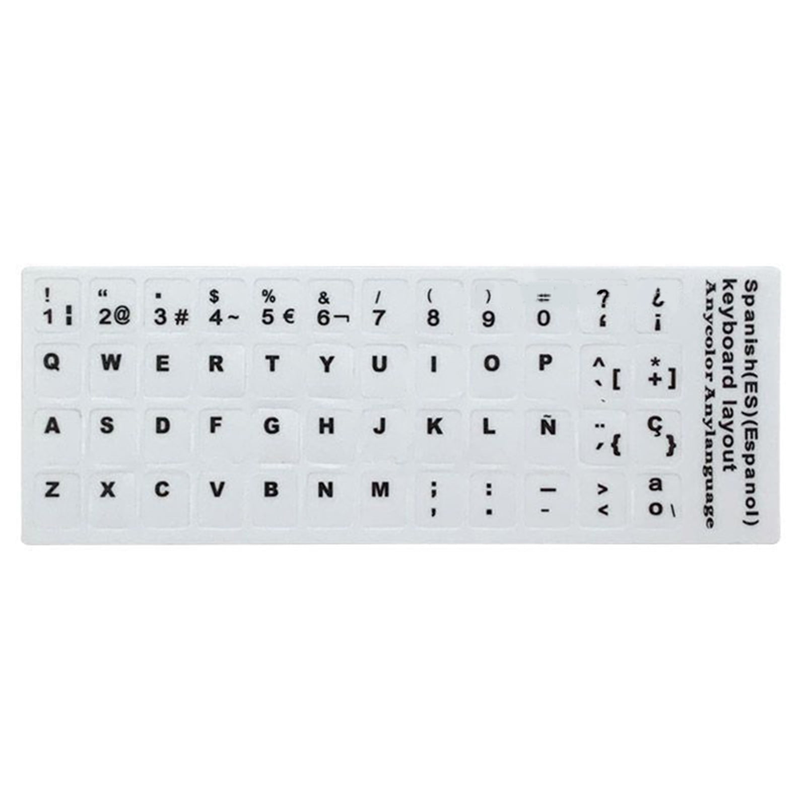 Computer Keyboard Sticker Spanish Language Keypad Decals Keyboard Cover