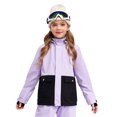thumbnail image 3 of Rswnyirn Kids Girls Winter Windproof Skiing Jacket Thick Warm Outdoor Snowboard Hooded Snow Coats Light Purple 6, 3 of 7