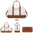 thumbnail image 3 of Bolsa de fin de semana BOLOSTA de lona para mujer con compartimento para zapatos, 3 of 7