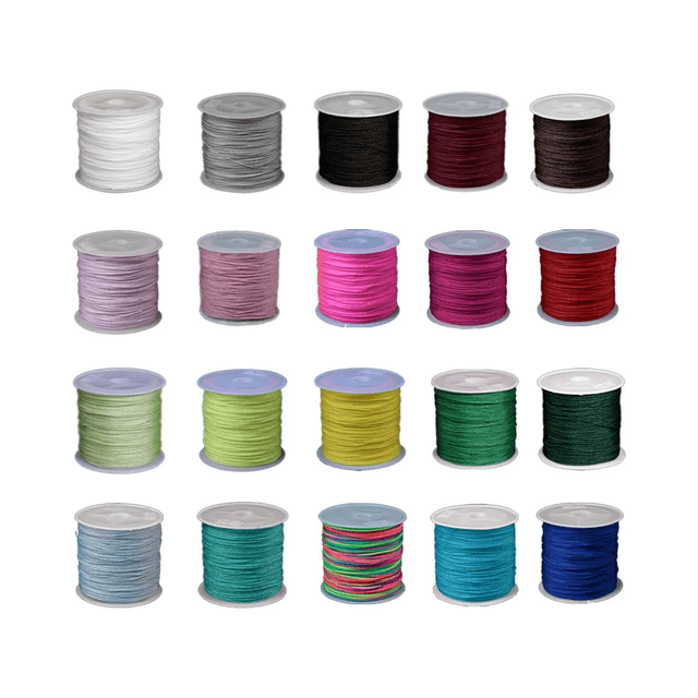 20 Rollos-hilo Chino 0.8mm,hilo Para Pulseras,macrame 900m Color 2 Eo Safe Imports Multicolor