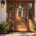 thumbnail image 4 of ERTZAE Easter Door Sign,14" Purple Easter Cross Wreath For Front Door Decor,Religious Easter Front Door Wreath,Wooden Egg Rabbit Cross Sign,Christian Floral Decor,Easter Spring Cross Decorations, 4 of 7