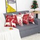 thumbnail image 3 of Juego de 4 fundas de almohada navideñas, funda de cojín decorativa de lino y algodón para sofá, regalo navideño para el hogar, 45 x 45 cm, 3 of 4