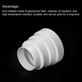 thumbnail image 4 of Unique Bargains Duct Inline Reducer 3.15 - 4.72' Plastic Duct Adapter Increaser Connector for Kitchen Ventilation Systems, 4 of 5