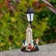 thumbnail image 1 of Estatua de Virgen María en oración con luz solar para exteriores, regalo de inauguración de casa, elegante adorno artesanal para el patio, 1 of 8