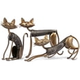 thumbnail image 4 of Escultura de metal de gato Hierro Arte del hogar Artesanía Decoración del hogar Adornos de mobiliario, 1 pac, 4 of 5