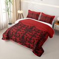 thumbnail image 3 of Erosebridal Classic Damask Flower Twin Quilt Set for Women Girls, Boho Line Stripe Twin Coverlet Set, 2-Piece, 3 of 7