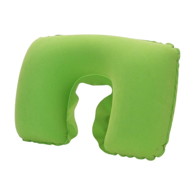Outdoor Pillow Covers,Comfortable Travel Neck Pillow Pvc Flocked U Shaped Cushion for Aviation Outdoor Home Use Portable Inflatable Cervical Support Pillow with Soft Velour Cover