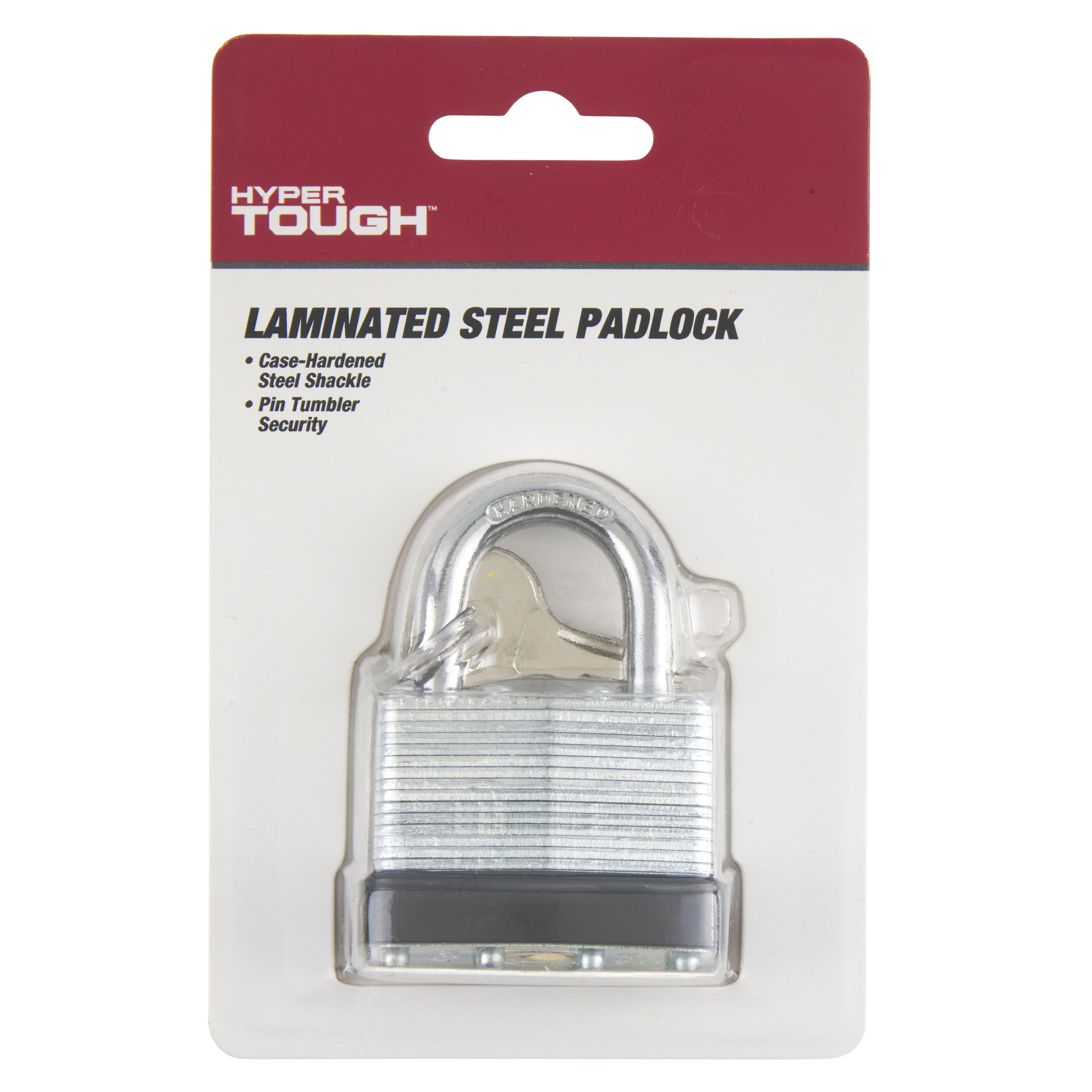 Hyper Tough Laminated Steel Padlock, 44mm Body, 1-3/16 inch
