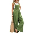 thumbnail image 1 of Innerwin Salopette à Jambes Larges pour Femmes, Vert, m, 1 of 2