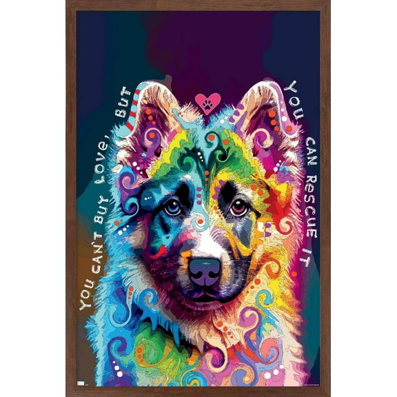 Dean Russo - The Rescue Pup Wall Poster, 22.375" x 34" Framed