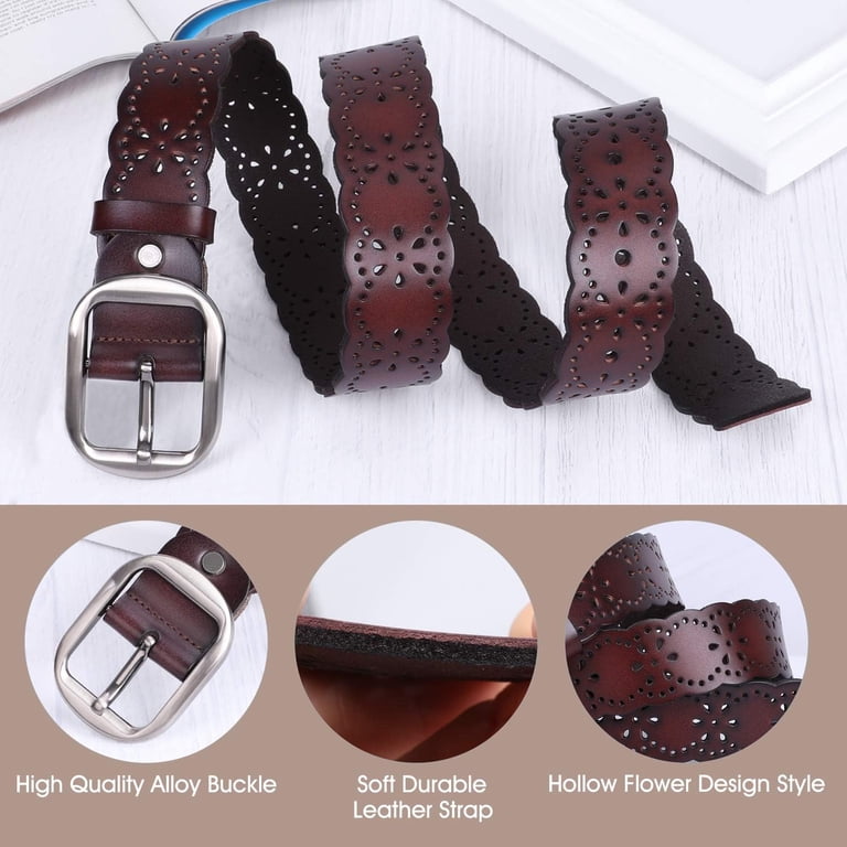 5633 Hollow Leather Belt For Women Ladies Jeans Pants Fashion Waist Women main image 3