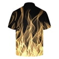 thumbnail image 4 of Njoeus V Neck T Shirts Men Beach Shirts For Men Golf Shirts For Men - Relaxed Fitted Short Sleeve Golf Shirts, Fashion Flame Print Athletic Casual Collared T-Shirt For Men S-4Xl Men'S Golf Shirts On C, 4 of 5