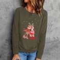 thumbnail image 2 of Tops de mujer Camisas Blusas Elegantes Camisas casuales de manga larga Cuello redondo de Navidad Ajuste ligero Túnica de otoño Top Otoño Odeerbi ODB-5, 2 of 6