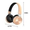thumbnail image 3 of Christmas Gifts Clearance! SHENGXINY Bluetooth Headphones Clearance Frequency Responses Range 15-22000 Headphones Folded 5.0 Stereos Mobile Wireless Bluetooth Headphones Gold, 3 of 7