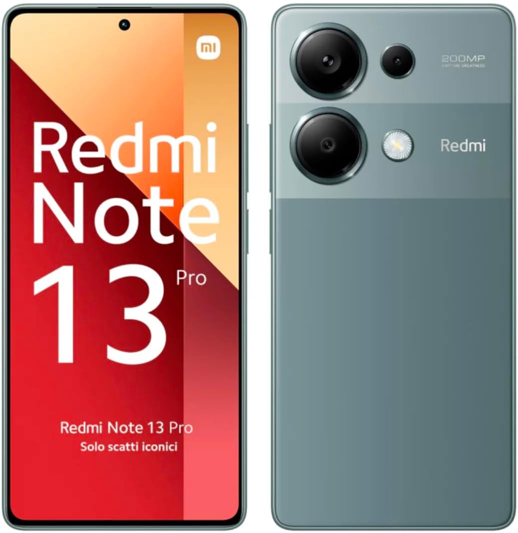 Xiaomi Redmi Note 13 PRO 4G LTE (256GB + 8GB) 6.67" 200MP Triple (Tmobile Mint Tello & Global) Global Bands Unlocked (Forest Green Global ROM)