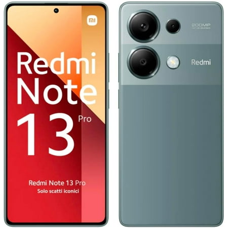 Xiaomi Redmi Note 13 PRO 4G LTE (256GB + 8GB) 6.67" 200MP Triple (Tmobile Mint Tello & Global) Global Bands Unlocked (Forest Green Global ROM)