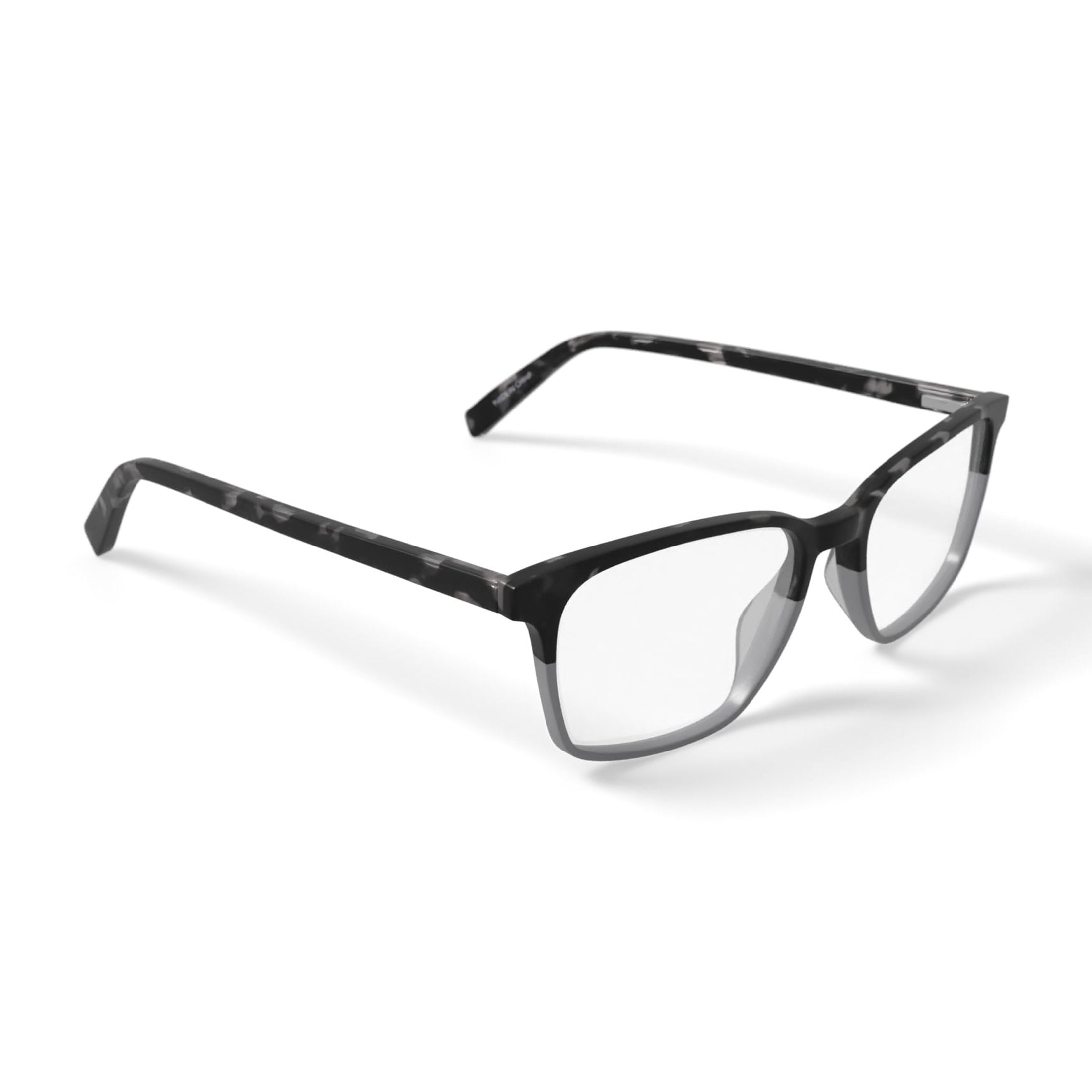 Bio Eyes Men's BE120 Larch Square Prescription Eyeglasses with Case, Green Tortoise Gradient