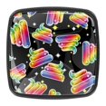 thumbnail image 1 of 4 Pcs Square Cabinet Handle Cupboard Knob Drawer Pulls Handle Rainbow Poop Drawer Knobs with Screws Furniture Decoration, 1 of 7