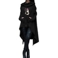 thumbnail image 1 of MKLEKYY Pull Fraise Mode Femme Automne Ou Hiver Mi-Longueur Manches Longues Imprimé Uni à Capuche, 1 of 3