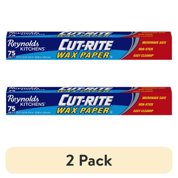 (2 pack) Reynolds Cut-Rite Wax Paper, 75 Square Feet