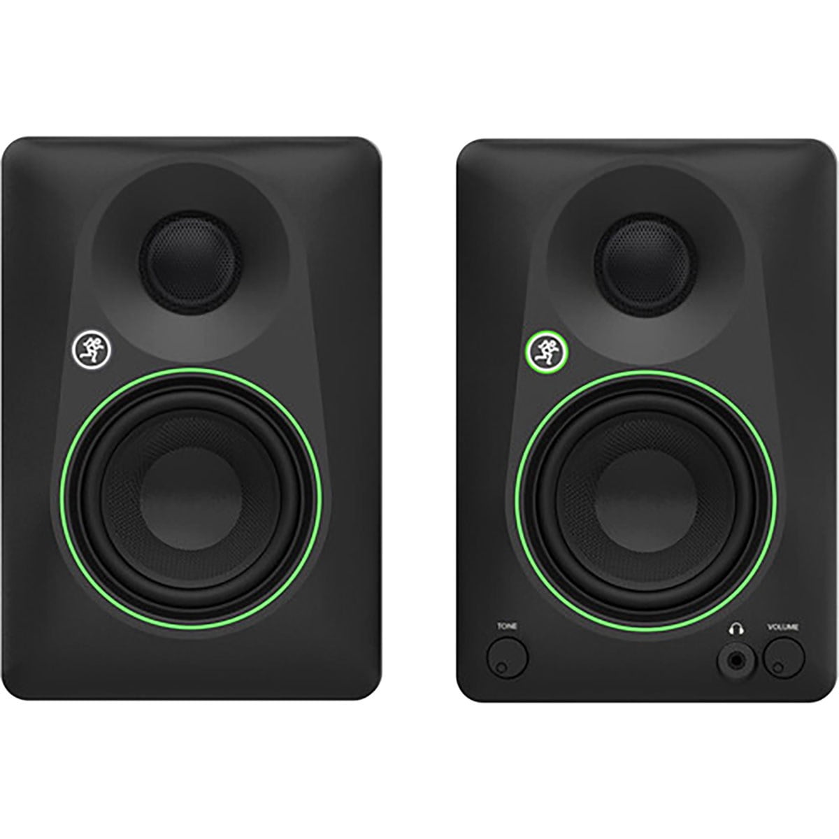 Mackie CR3.5 3.5" Creative Reference Powered Studio Monitors, Pair, Black, Bundle with 2x Studio Monitor Stand and 2x 6' Platinum Pro Interconnect Cable
