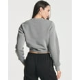 thumbnail image 4 of Real Essentials 3 Pack: Women's Fleece Cropped Sweatshirt - Long Sleeve Crew Neck Crop Top (Available in Plus Size), 4 of 6