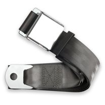 RetroBelt Charcoal Aviation Lap Belt 75" No Hardware Safety Seatbelt Classic
