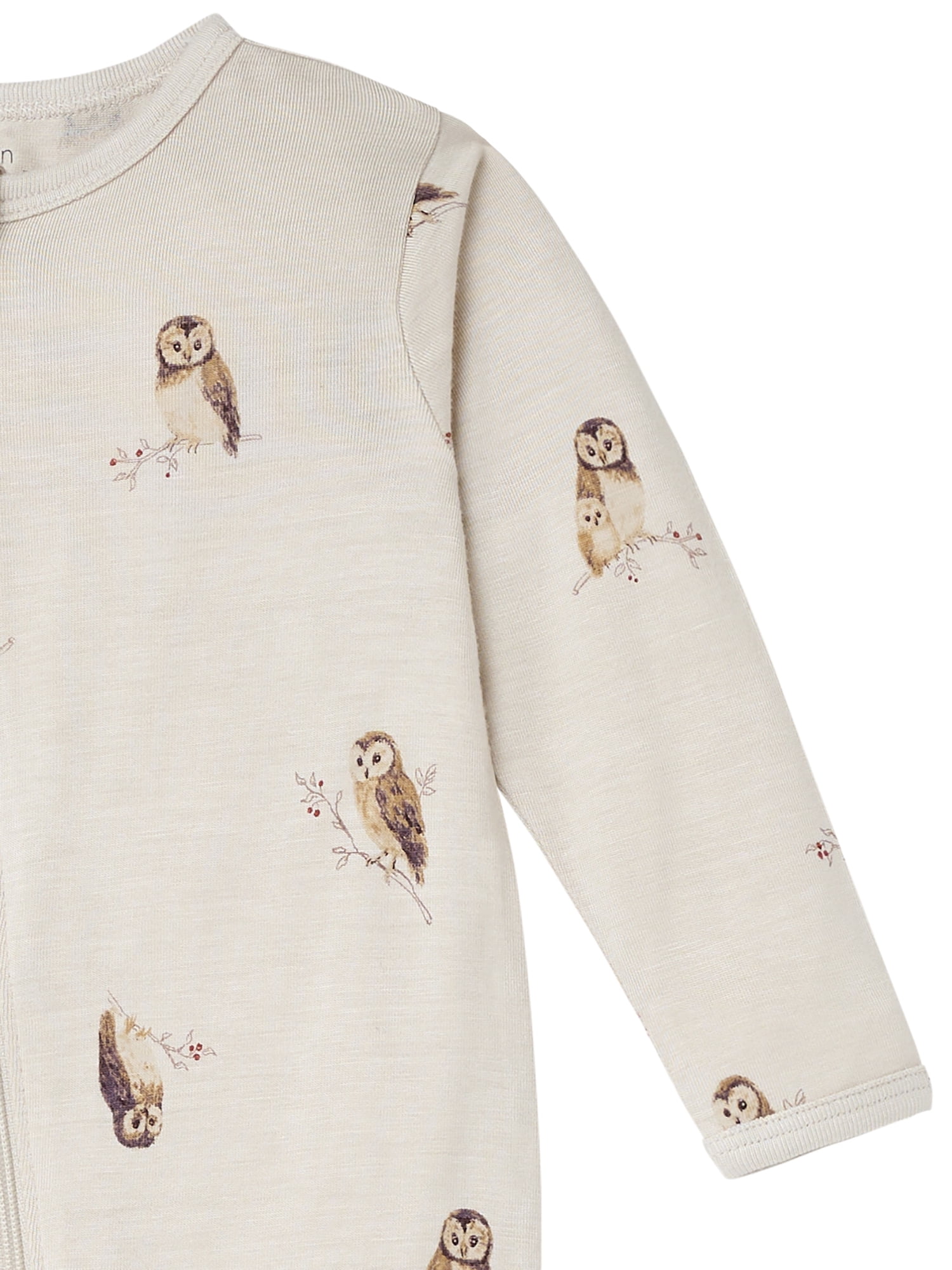 Modern Moments by Gerber Neutral Two-Way Zip Viscose Sleep ´N Play Footed Pajama , Sizes Newborn - 6/9 Months