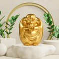 thumbnail image 3 of Maitreya Buda Estatua Adorno Caja de almacenamiento de monedas Olla de ahorro Fengshui Escultura de de sonriente para de Oro Sunnimix Estatua Alcancía, 3 of 7