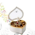 thumbnail image 3 of Joyero musical para niñas con temática de bailarina: caja de música giratoria con forma de corazón para aretes, collares y pulseras, 3 of 5