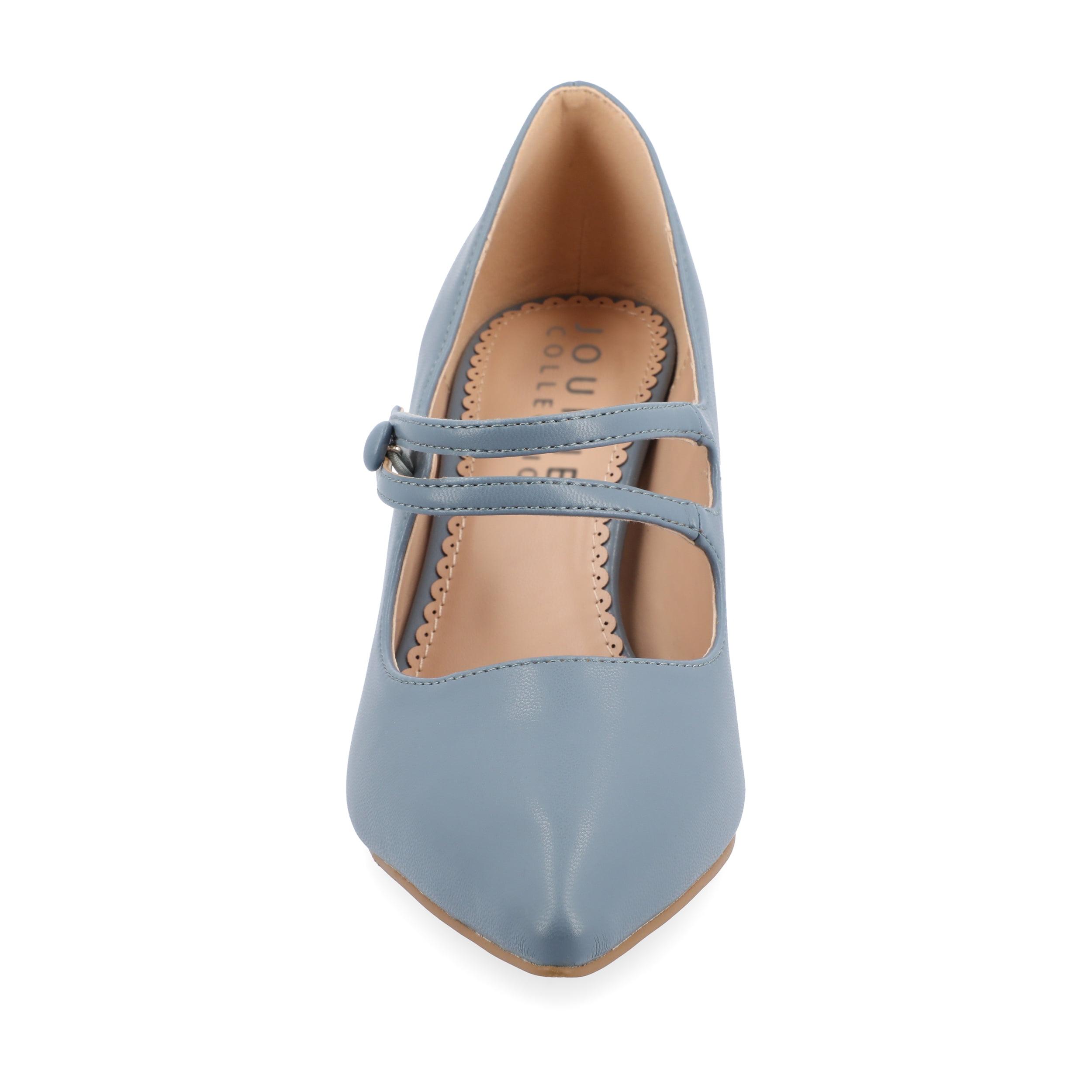Journee Womens Sidney Narrow Width Pointed Toe Mid Heel Pumps