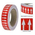 thumbnail image 3 of Unique Bargains Directional Flow Arrow Tape 1-3/16'x65', Adhesive Pipe Identification Marking Stickers, White on Red, 3 of 5