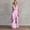 Pink, variant on Qulqfy Casual Summer Dresses for Women 2026 Wedding Guest Maxi Army Green Plus Size Sleeveless Lace Plain Side Slit Ruched Corset Beach Long Dresses L