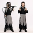 thumbnail image 6 of Halloween Grim Reaper Costume Kids Cosplay Reaper Cosplay Halloween Costume 3-15 Years, 6 of 6