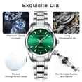 thumbnail image 2 of Women Watch Classic Quartz Wristwatch for Woman Solid Stainess Steel Band Luminous Pointer 3ATM Waterproof Watch Mother's Day Gift, 2 of 8