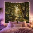 thumbnail image 2 of Painting Forest Glade With Detailed Right Massive Ancient, Mystical Fantasy for Space Lovers, Galaxy Room Decor, Valentine's Day Gift, Tapestry Wall Hanging for Bedroom and Dorm, 2 of 7