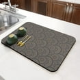 thumbnail image 4 of Coffee Bar Mat Accessories for Countertop Absorbent Hide Stain Rubber Backed Dish Drying Mats for Kitchen Counter Draining Pad Decor Gift Fit Under Coffee Maker Coffee Pot Espresso Machine (24x16in), 4 of 6