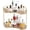 Amber, variant on 2 Tier Bathroom Counter Organizer, Multi-Function Corner Bathroom Organizer Countertop,Makeup Organizer Perfume for Dresser Vanity Tray, Spice Rack Organizer for Kitchen