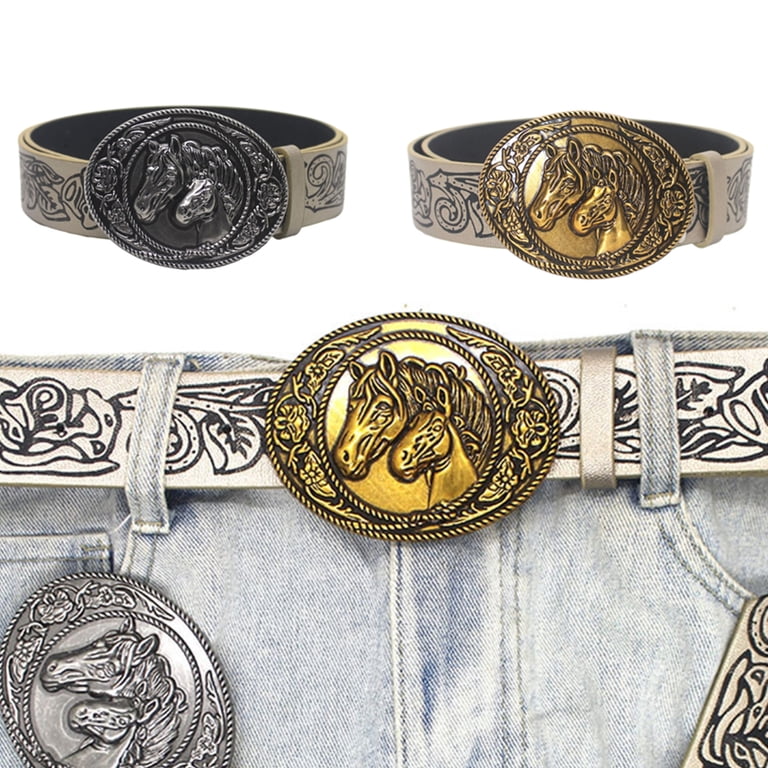 Western Belt for Women Men Cowgirls Carving Leathers Country 