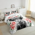 thumbnail image 3 of jejeloiu Cute Highland Cow Bedding Comforter Set,Pink Flower Twin Comforter Sets,Rustic Farmhouse Cabin Bedding Set,Super Cozy Room Decor,2pcs, 3 of 8