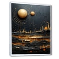 thumbnail image 2 of Designart "Saturn s Sonata Neptune in Yellow and Black I" Neptune Floater Framed Canvas Print, 2 of 7