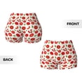 thumbnail image 5 of Haiem Fresh Red Tomato No Front Seam Biker Shorts for Women Yoga Workout Gym Bike Shorts with Tummy Control Moisture-Wicking-XX-Large, 5 of 9