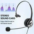 thumbnail image 6 of Wantek 3-in-1 Computer Headset with Microphone for PC/Laptop/Cell Phone - USB-C, USB-A & 3.5mm Jack for Call Centers, Home Offices, and Online Classes, 6 of 8