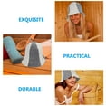 thumbnail image 3 of OULII 3Pcs Felt Bath Sauna Hats Breathable Smooth Textured Caps for Sauna Activities, 3 of 7
