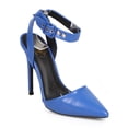 thumbnail image 1 of Miss L DA69 Women Leatherette Pointy Toe Open Back Wrapping Strap Stiletto Pump, 1 of 5