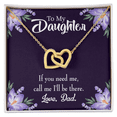 thumbnail image 2 of To My Daughter Dad Will be There Inseparable Necklace, 2 of 20